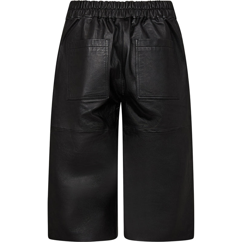 Depeche leather wear Leather bermuda shorts (HW) Shorts 099 Black (Nero)