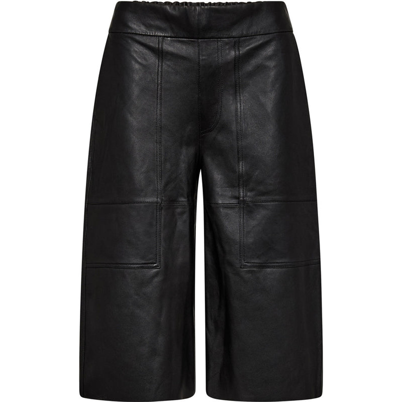 Depeche leather wear Leather bermuda shorts (HW) Shorts 099 Black (Nero)