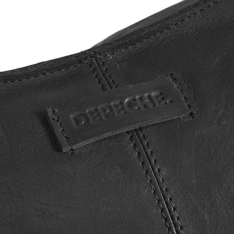 DEPECHE Leather bumbag decorated with beautiful rivets Bumbag 099 Black (Nero)