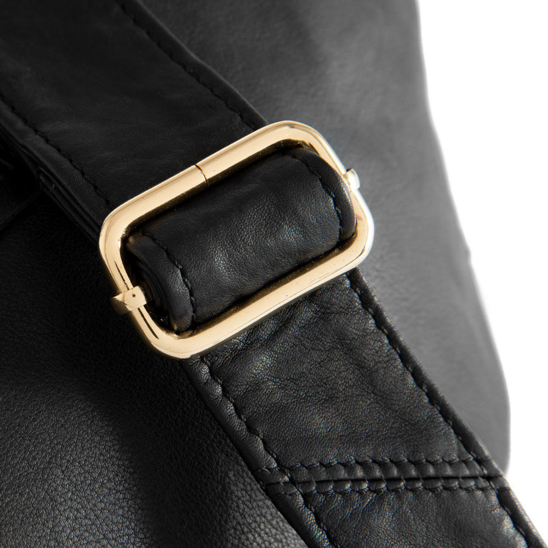 DEPECHE Leather bumbag in soft and nice quality Bumbag 099 Black (Nero)