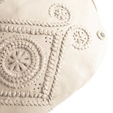 DEPECHE Leather bumbag with beautiful bohemian pattern Bumbag 202 Vanilla
