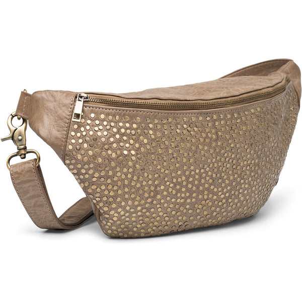 DEPECHE Leather bumbag with rivets Bumbag 020 Taupe (visione)
