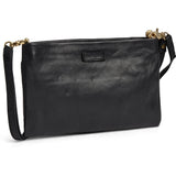 DEPECHE Leather clutch with gold studs Clutch 099 Black (Nero)
