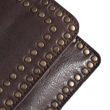 DEPECHE Leather crossbody bag decorated with beautiful rivets Cross over 248 Vintage Brown