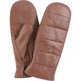 DEPECHE Leather mittens in nice and soft quality Gloves 014 Cognac