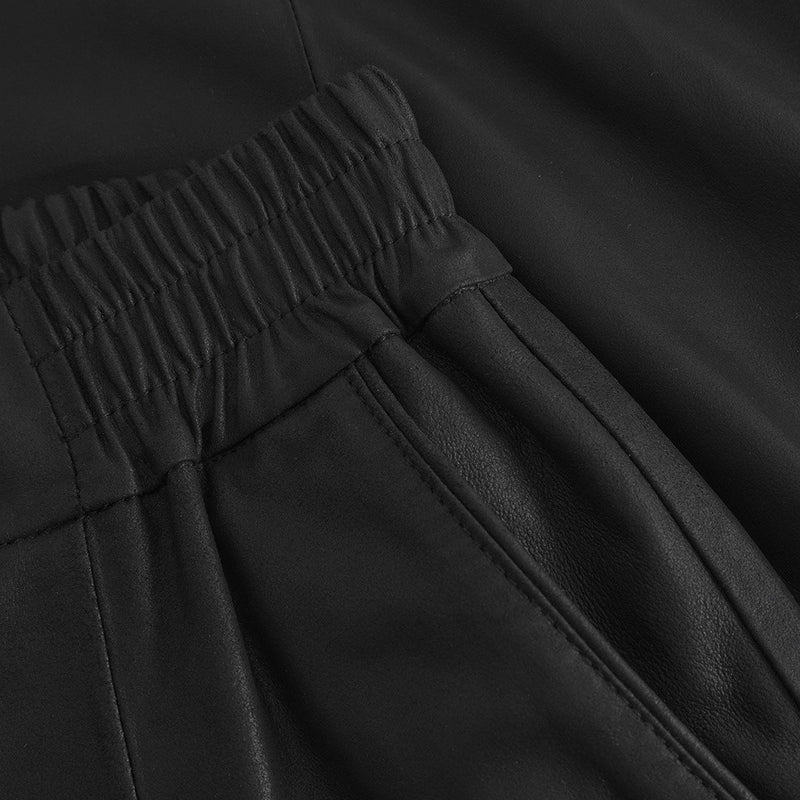 Depeche leather wear Leather pants with beautiful detail (HW) Pants 099 Black (Nero)
