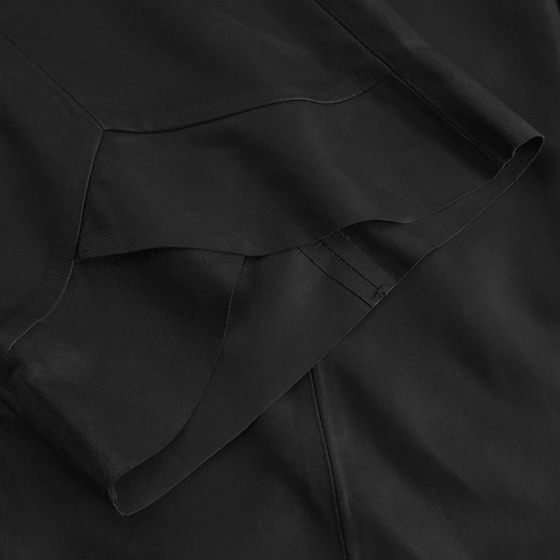 Depeche leather wear Leather pants with beautiful detail (HW) Pants 099 Black (Nero)