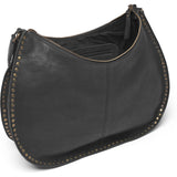DEPECHE Leather shoulder bag decorated with beautiful rivets Shoulderbag / Handbag 099 Black (Nero)