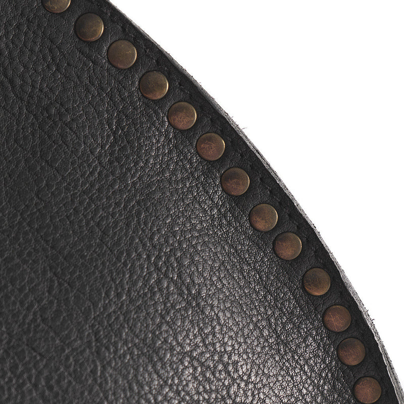 DEPECHE Leather shoulder bag decorated with beautiful rivets Shoulderbag / Handbag 099 Black (Nero)