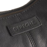 DEPECHE Leather shoulder bag decorated with beautiful rivets Shoulderbag / Handbag 099 Black (Nero)