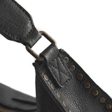 DEPECHE Leather shoulder bag decorated with beautiful rivets Shoulderbag / Handbag 099 Black (Nero)