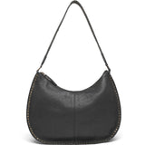 DEPECHE Leather shoulder bag decorated with beautiful rivets Shoulderbag / Handbag 099 Black (Nero)