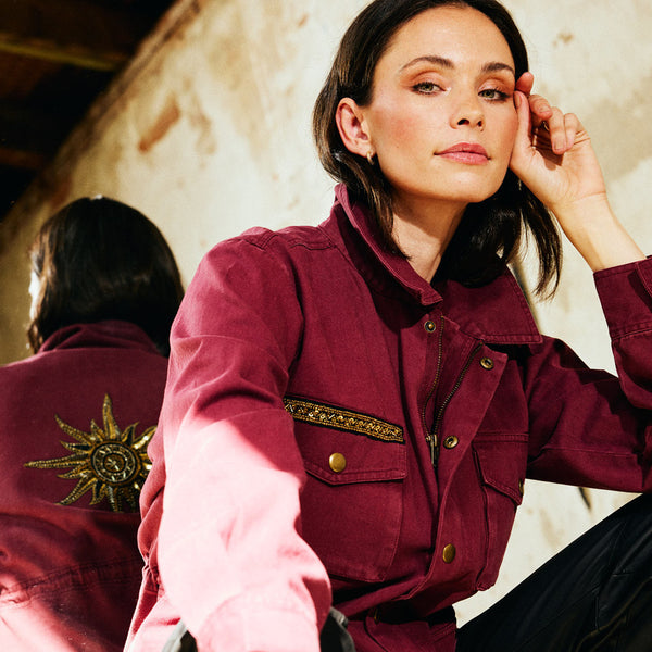 Depeche Clothing Lilly cargo jacket Jackets 279 Burgundy