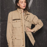 Depeche Clothing Lilly jacket decorated with a beautiful patch Jackets 011 Sand