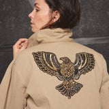 Depeche Clothing Lilly jacket decorated with a beautiful patch Jackets 011 Sand