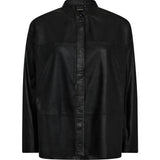 Depeche leather wear Line feminine leather shirt Shirts 099 Black (Nero)