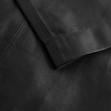 Depeche leather wear Long Tracy leather shirt dress Shirts 099 Black (Nero)