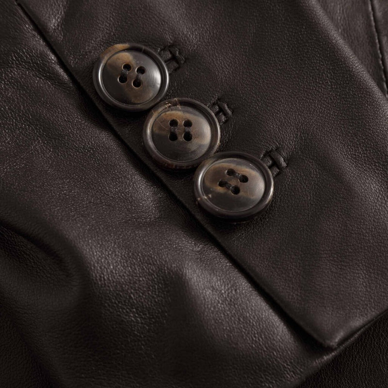 Depeche leather wear Long blazer jacket in soft leather Jackets 175 Charcoal