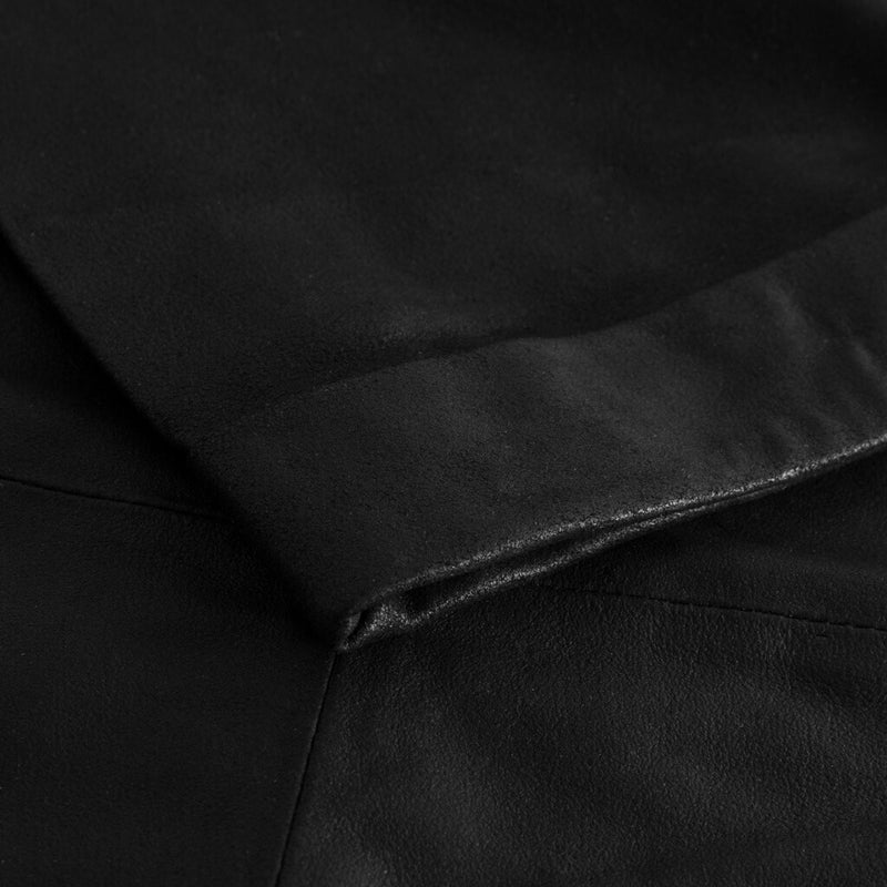 Depeche leather wear Long feminine leather dress i soft quality Dresses 099 Black (Nero)