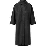 Depeche leather wear Long shirt dress Dresses 099 Black (Nero)