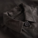 Depeche leather wear Loose leather shirt with understated details Shirts 175 Charcoal