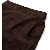 Depeche leather wear Lorina suede skirt Skirt 067 Dusty brown
