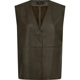 Depeche leather wear Lucindia leather vest Vest 054 Khaki