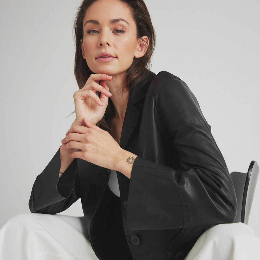 Manna leather jacket / 51072 - Black (Nero) – DEPECHE