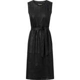 Depeche leather wear Maxi dress in soft, delicious and light leather quality Dresses 099 Black (Nero)