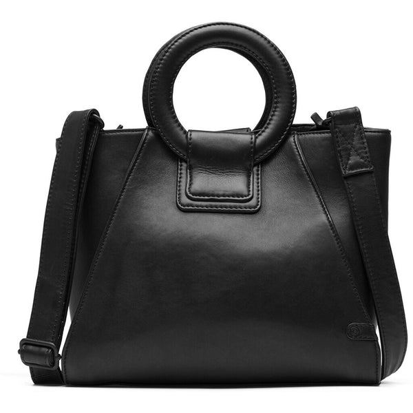 DEPECHE Medium handbag with a stylish leather handle Shoulderbag / Handbag 099 Black (Nero)