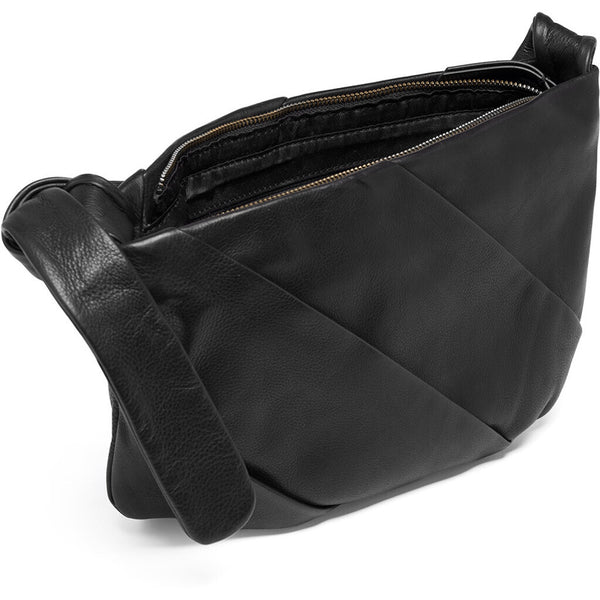 DEPECHE Medium leather bag with knot detail Shoulderbag / Handbag 099 Black (Nero)