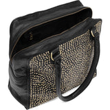 DEPECHE Medium leather bag with rivets Shoulderbag / Handbag 099 Black (Nero)