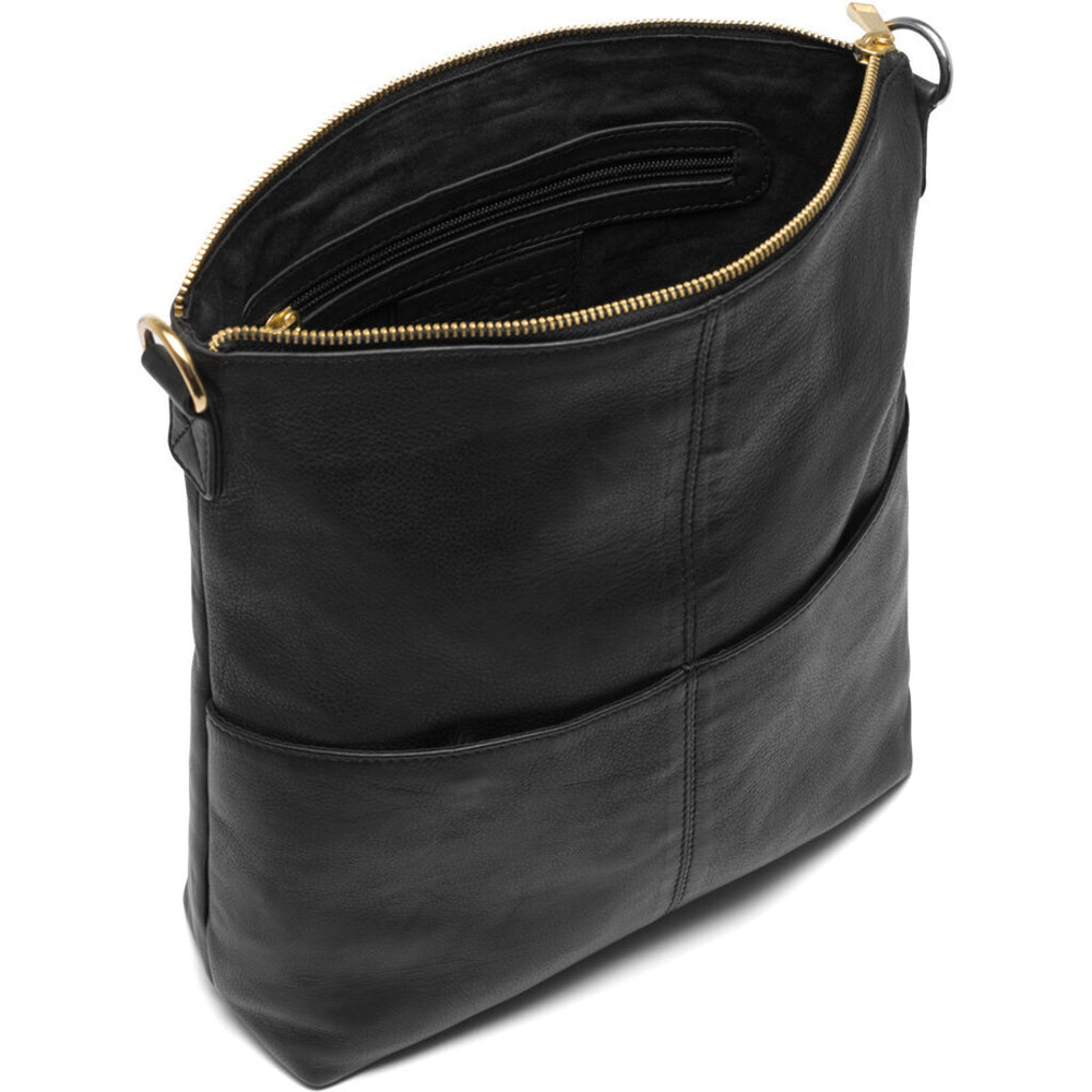 ドデカ　レディース　BLK M Medium leather handbag in soft quality / 15182 - Black – DEPECHE