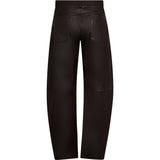 Depeche leather wear Milla Balloon Barrel Leather Pants Pants 008 Chocolate