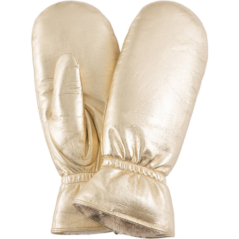 DEPECHE Mittens in soft leather quality Gloves 206 Gold Metallic