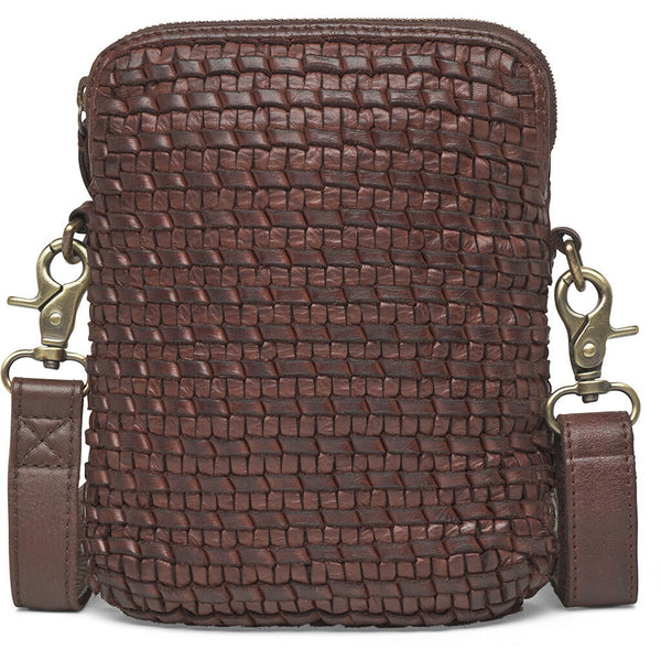 DEPECHE Mobile bag decorated with weaving Mobilebag 008 Chocolate