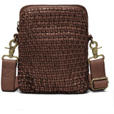 DEPECHE Mobile bag decorated with weaving Mobilebag 015 Brown