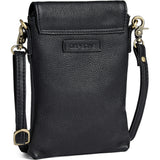 DEPECHE Mobile bag in soft leather Mobilebag 154 Black/Brass