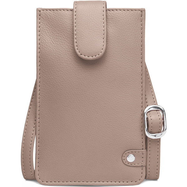 DEPECHE Mobile bag in soft leather and simple design Mobilebag 038 Dusty taupe