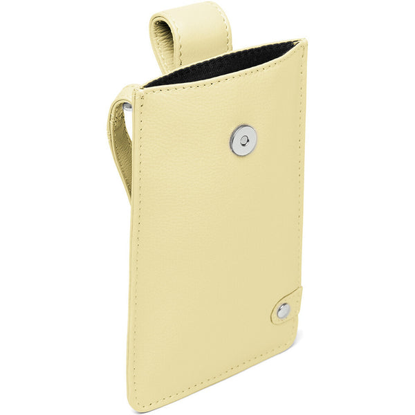 DEPECHE Mobile bag in soft leather and simple design Mobilebag 060 Yellow