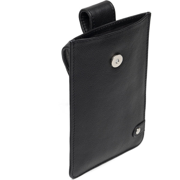 DEPECHE Mobile bag in soft leather and simple design Mobilebag 099 Black (Nero)