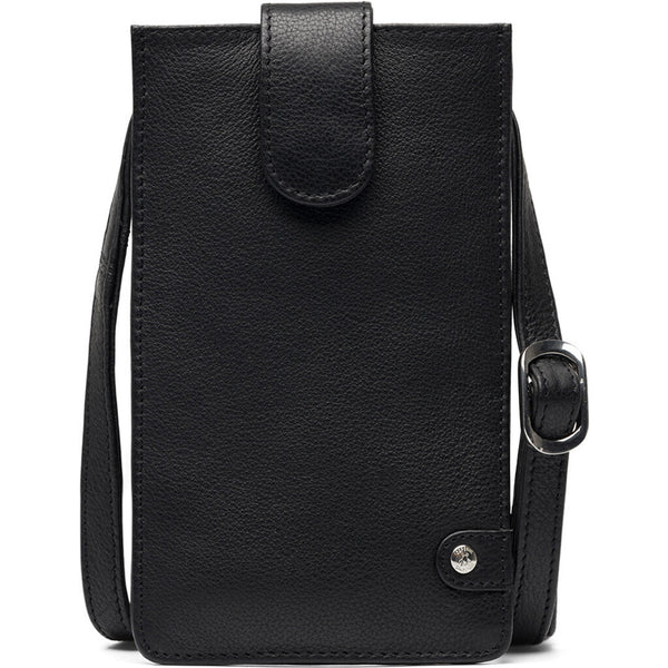 DEPECHE Mobile bag in soft leather and simple design Mobilebag 099 Black (Nero)