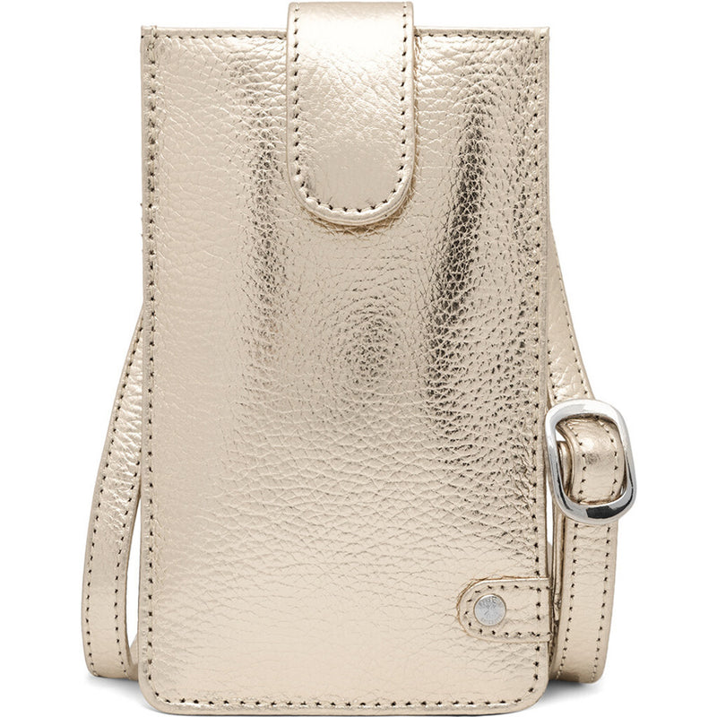 DEPECHE Mobile bag in soft leather and simple design Mobilebag 108 Champagne