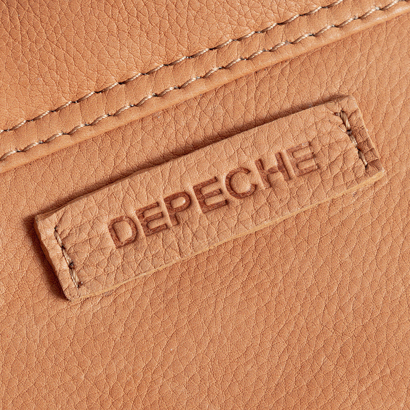 DEPECHE Mobile bag in soft leather and timeless design Mobilebag 014 Cognac