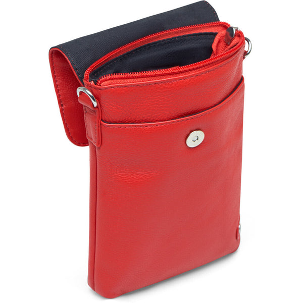 DEPECHE Mobile bag in soft leather and timeless design Mobilebag 043 Red