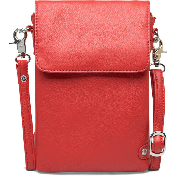 DEPECHE Mobile bag in soft leather and timeless design Mobilebag 043 Red