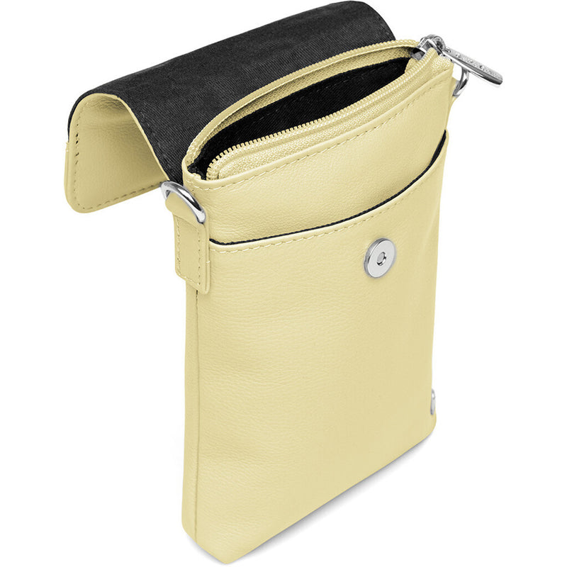 DEPECHE Mobile bag in soft leather and timeless design Mobilebag 060 Yellow