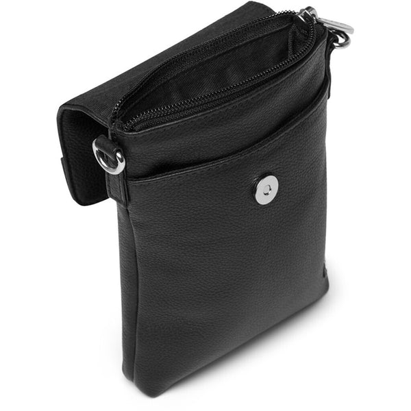 DEPECHE Mobile bag in soft leather and timeless design Mobilebag 099 Black (Nero)