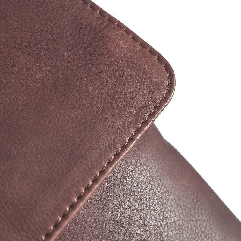 DEPECHE Mobile bag in soft leather and timeless design Mobilebag 161 Dark brown