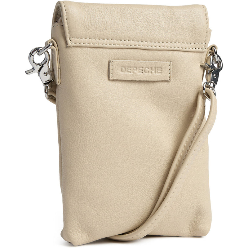DEPECHE Mobile bag in soft leather and timeless design Mobilebag 202 Vanilla